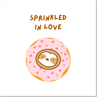 Sprinkled in Love Donut Sloth Posters and Art